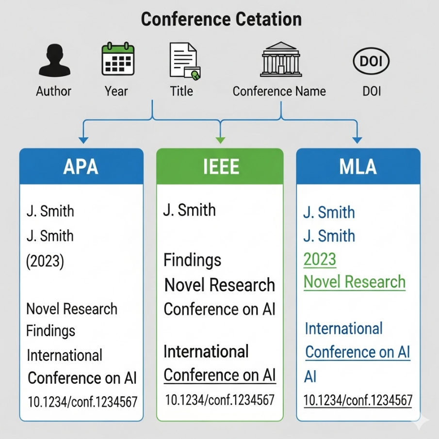 会议论文怎么引用？一文搞懂APA/MLA/IEEE/国标参考文献格式