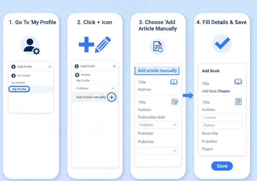 如何在谷歌学术上手动添加一本专著或图书章节 (Google Scholar)