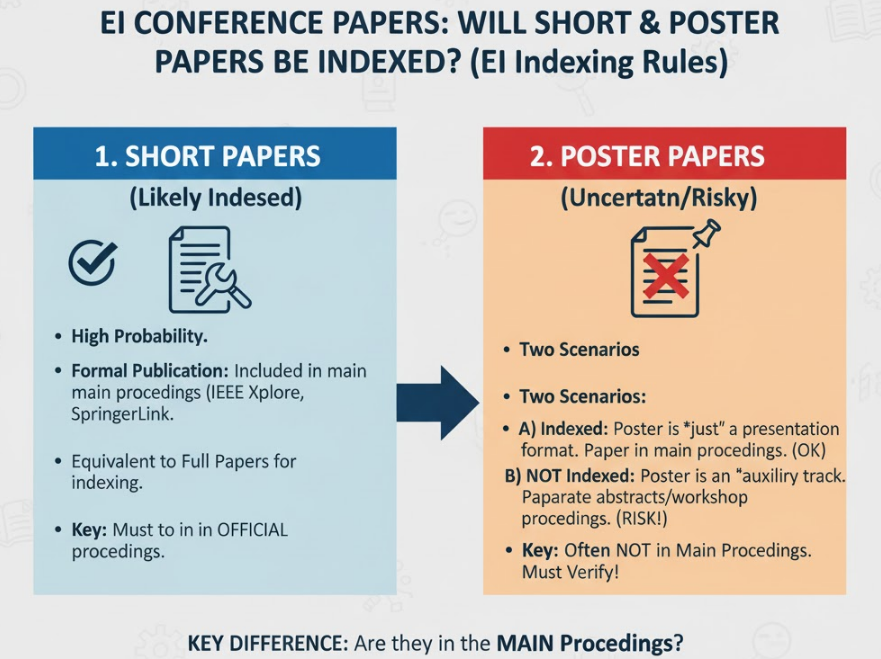 EI 会议的 "short paper" 或 "poster paper" 会被检索吗？ (EI 索引规则解析)