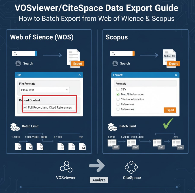 VOSviewer/CiteSpace 指南:如何从 WOS 和 Scopus 批量导出数据