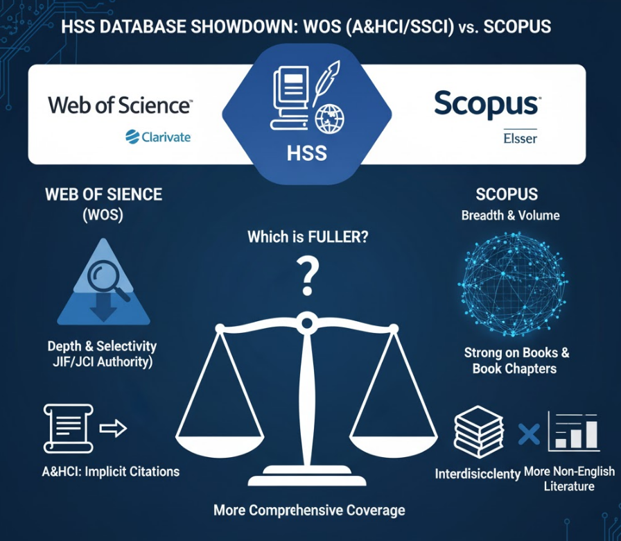 人文社科领域 WOS (A&HCI/SSCI) 和 Scopus 哪个收录更全?