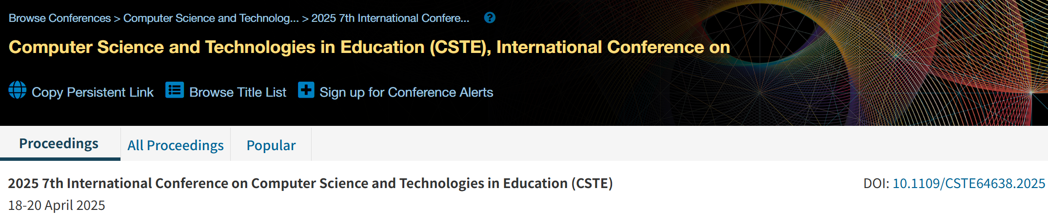 2026年第八届计算机科学与技术在教育中的应用国际会议