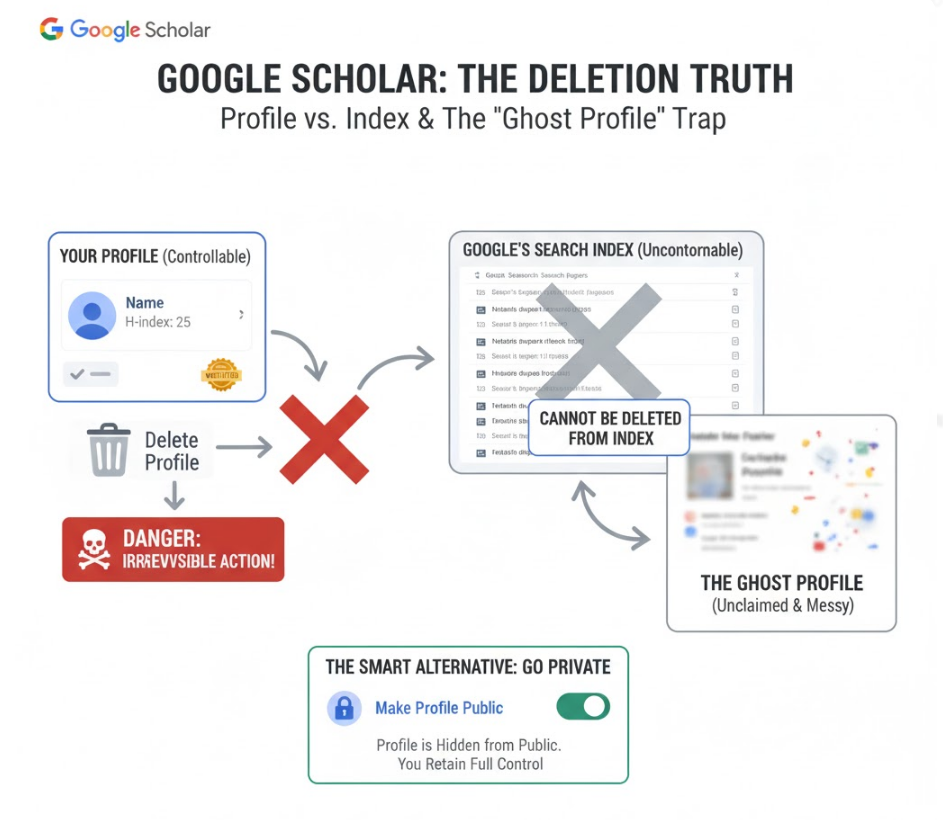 如何彻底删除 Google Scholar 个人资料（及“不再被索引”的真相）
