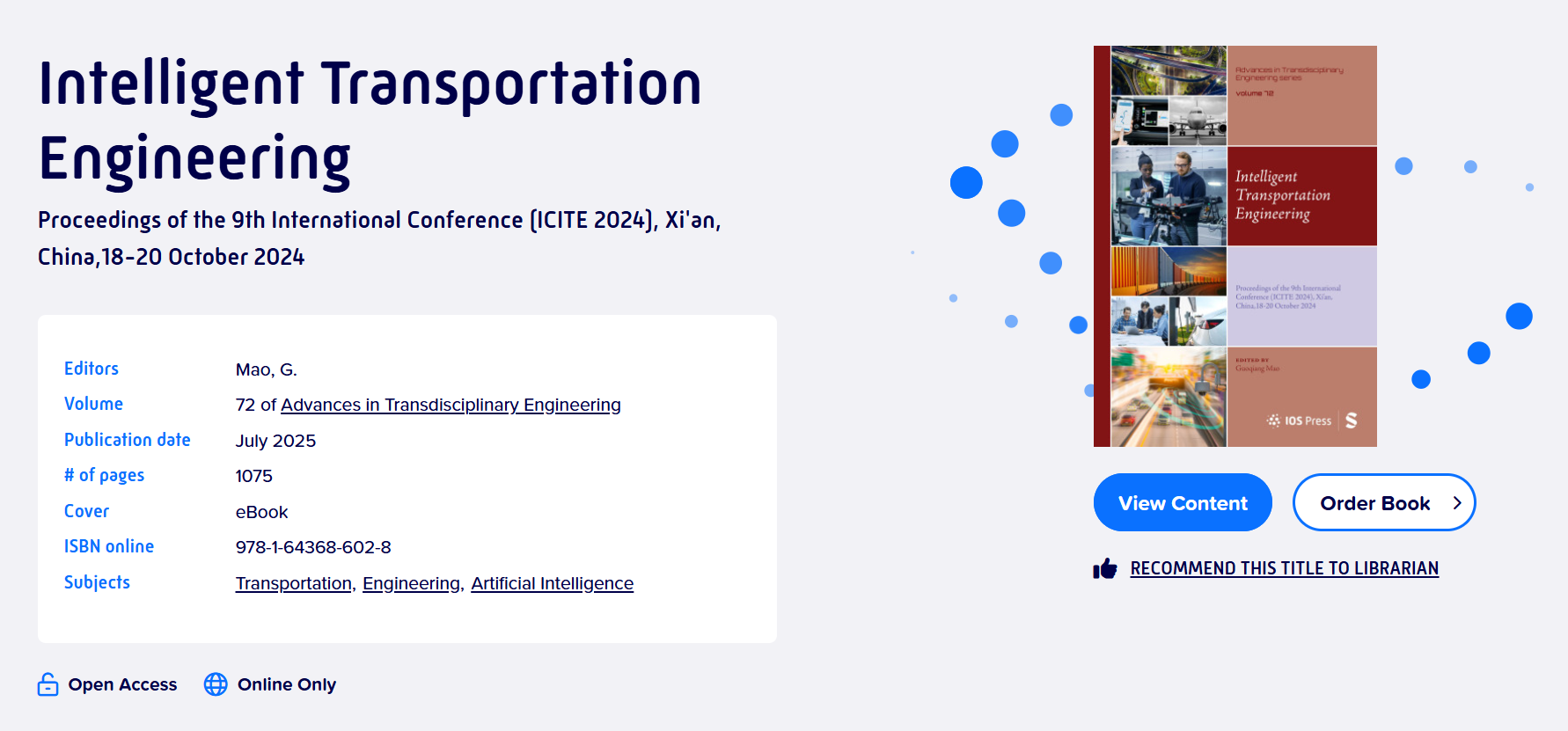 2026年第十一届智能交通工程国际会议