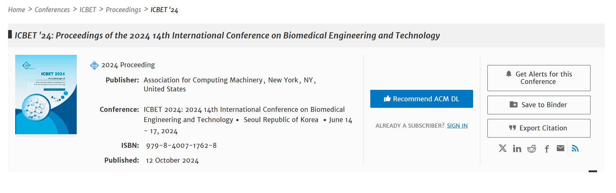 2026年第十六届生物医学工程与技术国际会议