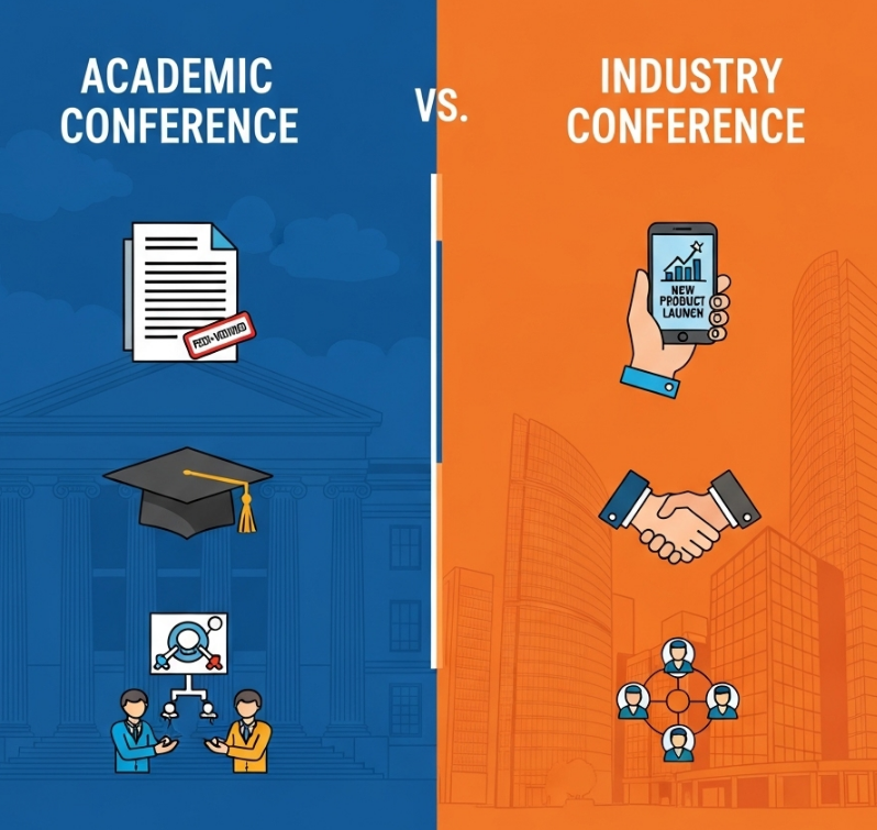 行业会议 vs. 学术会议：有什么不同？哪个更适合我？