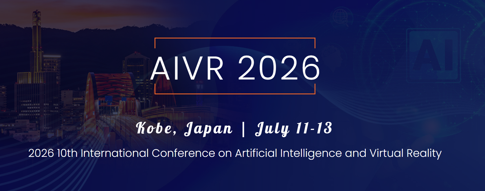 2026年第10届人工智能与虚拟现实国际会议