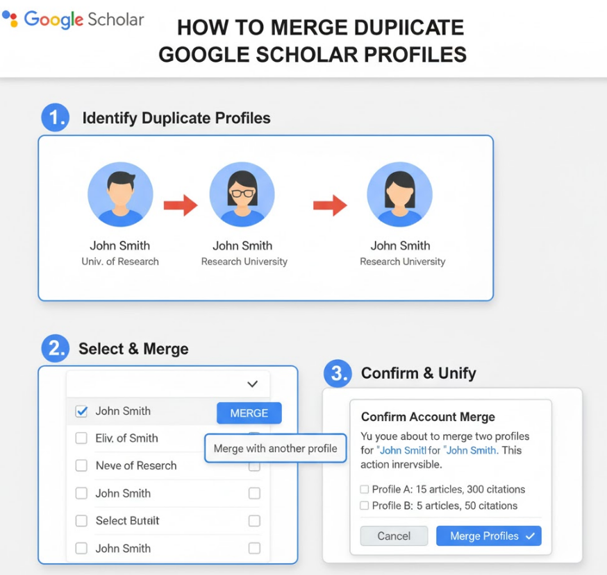 Google Scholar 如何合并重复的作者主页?(详细步骤)