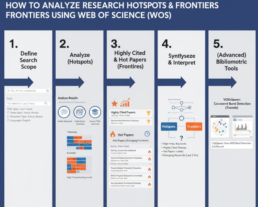 如何利用 WOS 分析一个领域的研究热点和前沿