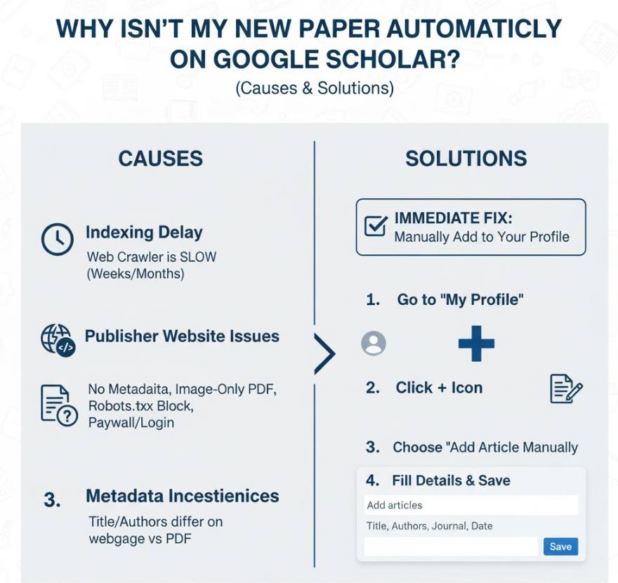 为什么我的新论文没有被 Google Scholar 自动收录?(原因与解决方法)