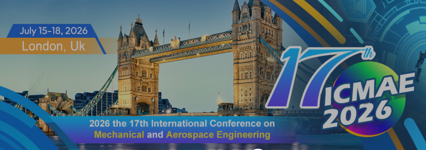 2026年第17届机械与航空航天工程国际会议