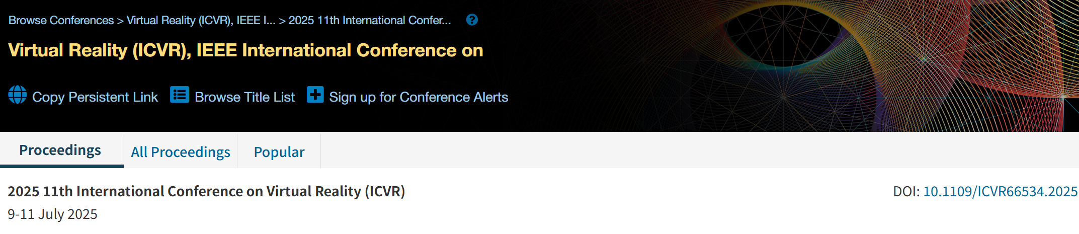 2026年第十二届虚拟现实国际大会