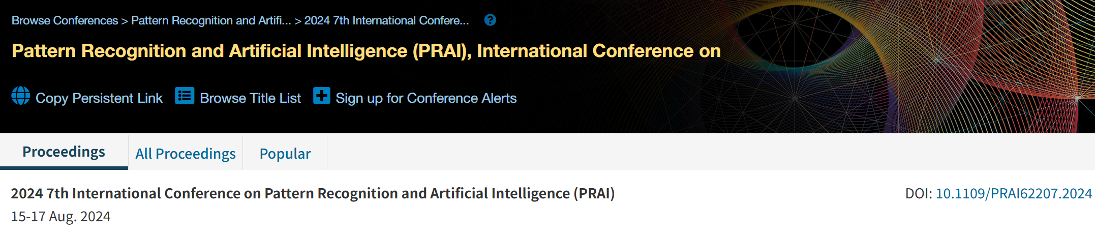 2026年第九届模式识别与人工智能国际会议