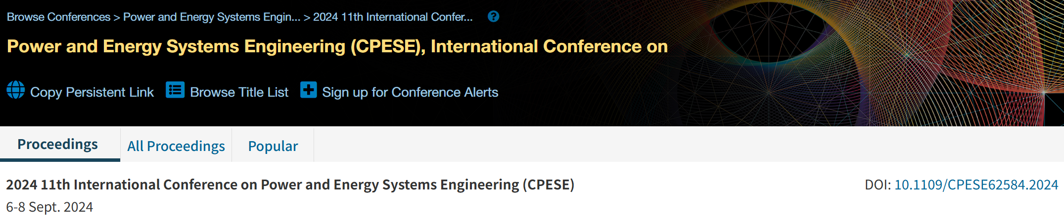 2026年第十三届电力与能源系统工程国际会议