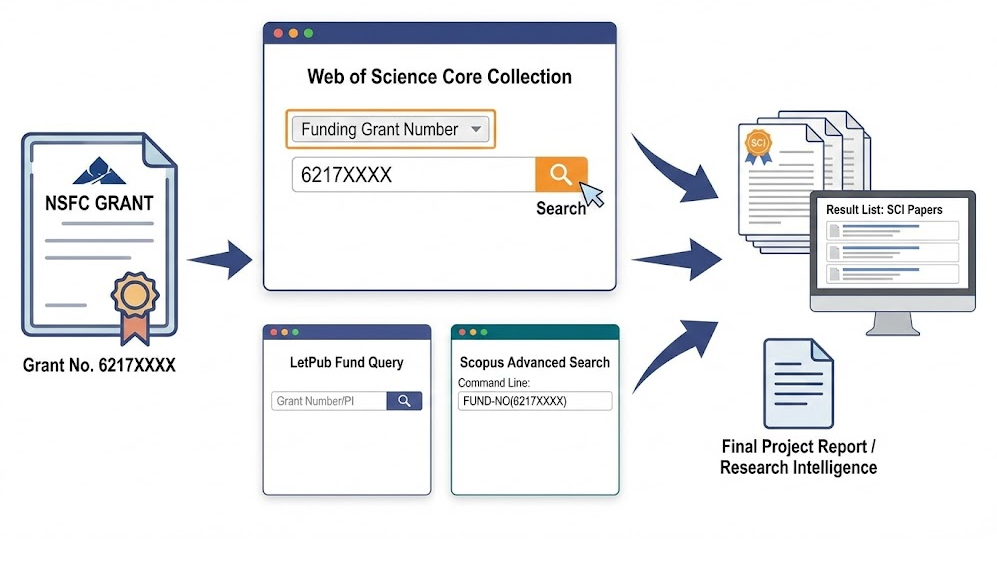 如何查询一个基金项目(如 NSFC)资助的全部 SCI 论文？(WOS/LetPub 指南)