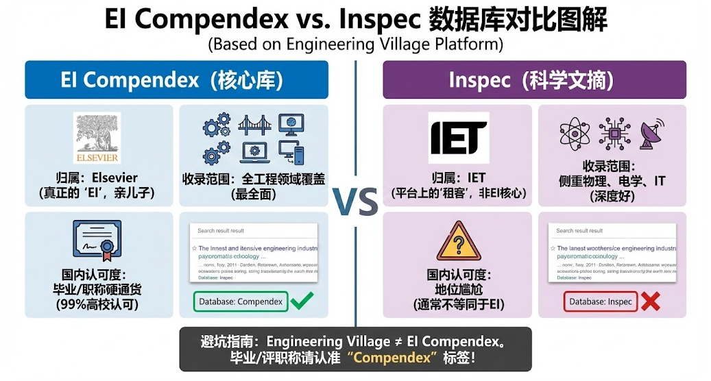EI Inspec 与 EI Compendex 核心库的区别详解 - 什么是真正的 EI 检索？