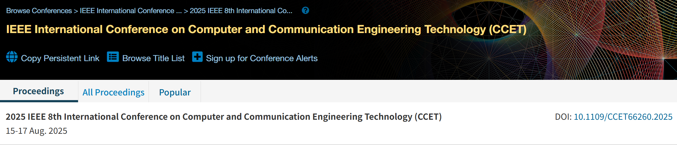 2026年第九届计算机与通信工程技术国际会议