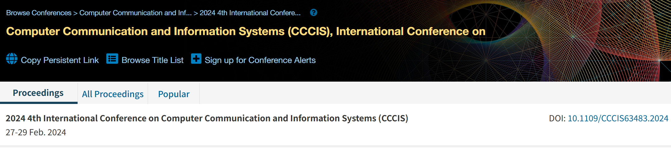 2026年第六届计算机通信与信息系统国际会议