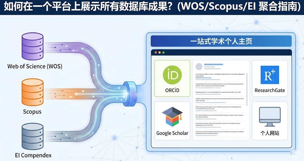 如何在一个平台展示 WOS, Scopus 和 EI 所有成果?