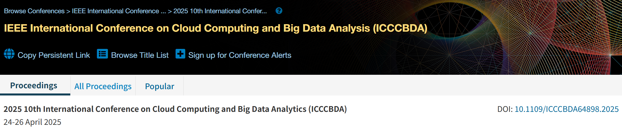 2026年第十一届云计算与大数据分析国际会议