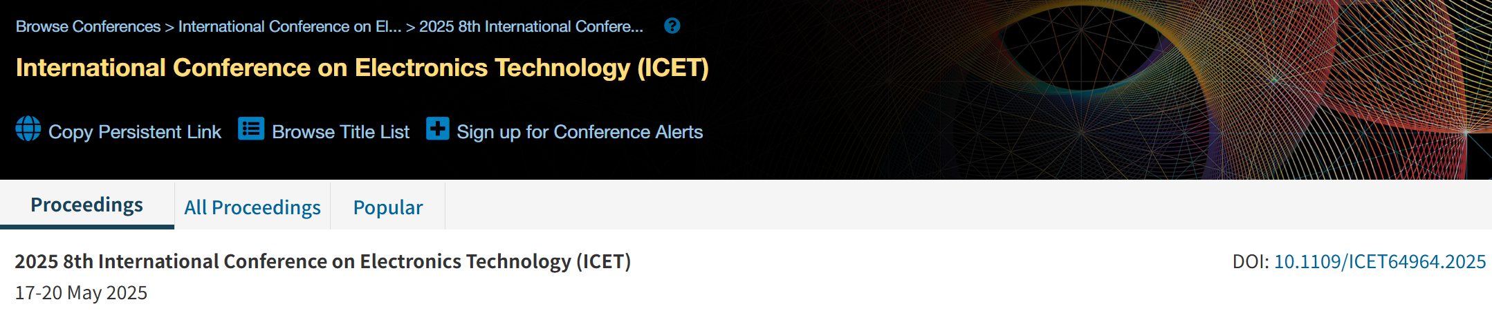 2026年第九届电子技术国际会议