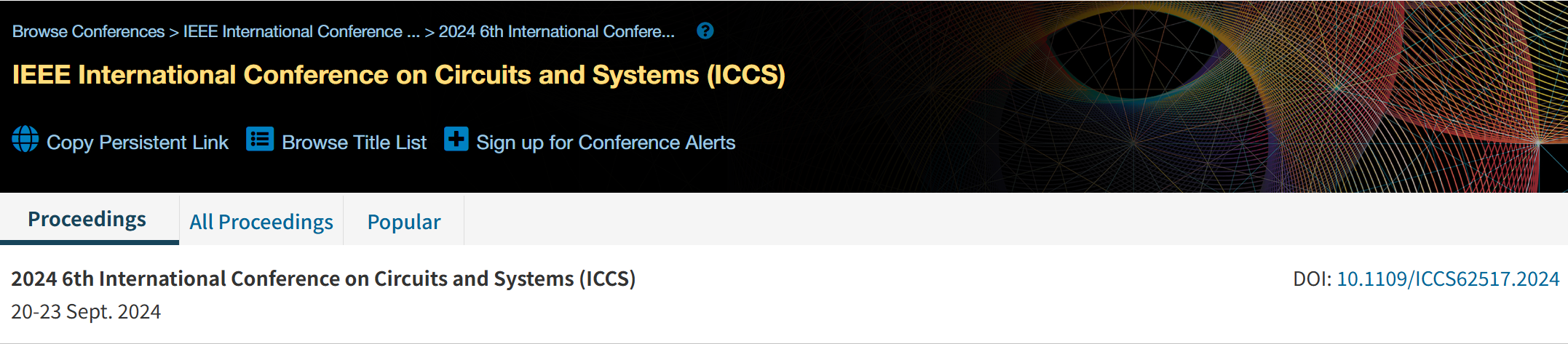 2026年第八届电路与系统国际会议
