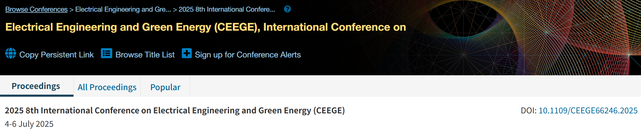 2026年第九届电气工程与绿色能源国际会议