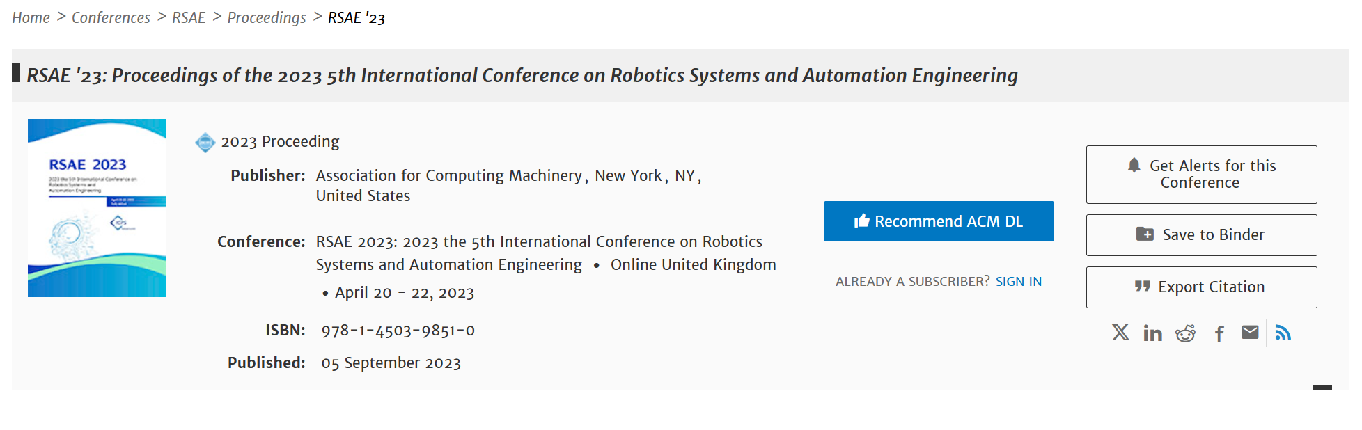 2026年第七届机器人系统与自动化工程国际会议