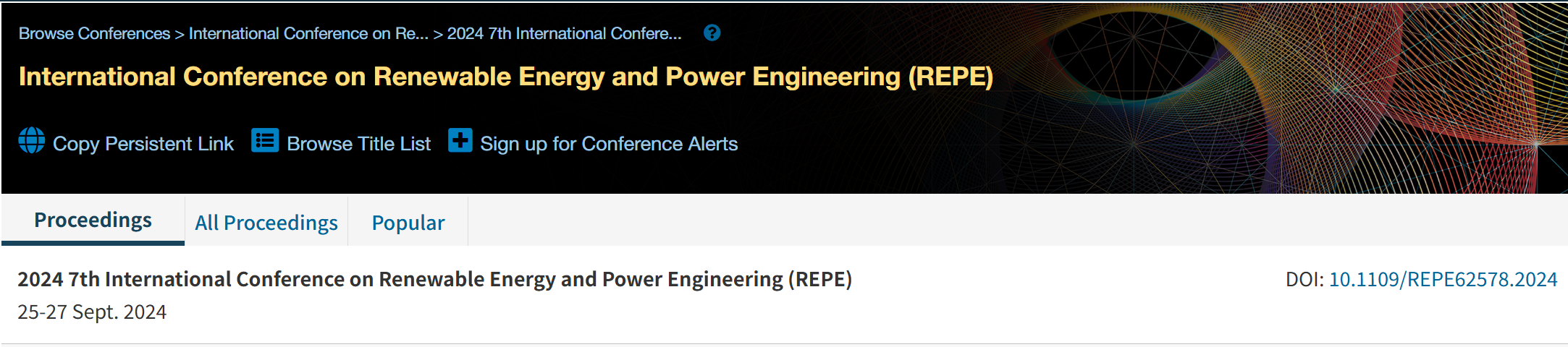 2026年第九届可再生能源和电力工程国际会议