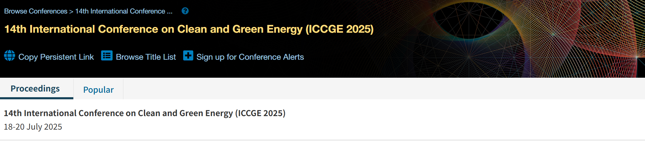 2026年第15届清洁与绿色能源国际会议