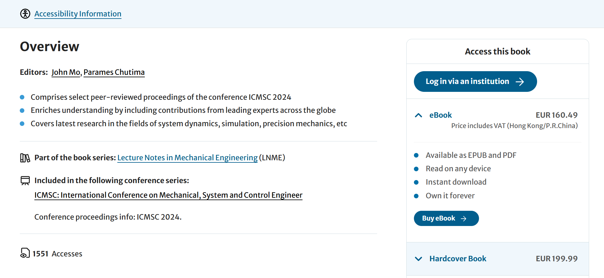 2026年第九届机械、系统与控制工程国际会议