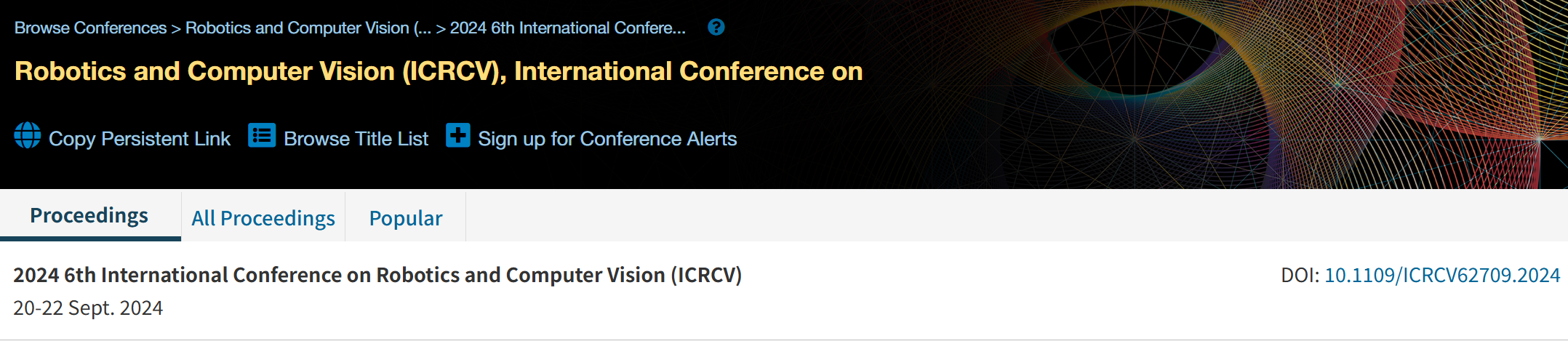 2026年第八届机器人与计算机视觉国际会议