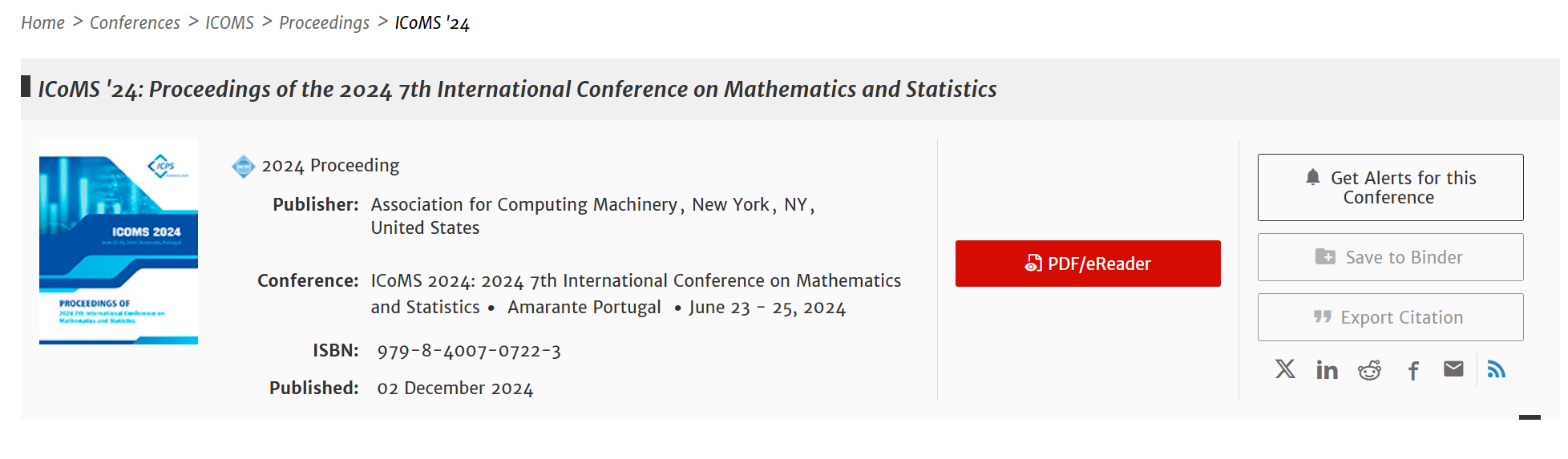 2026年第九届数学与统计国际会议