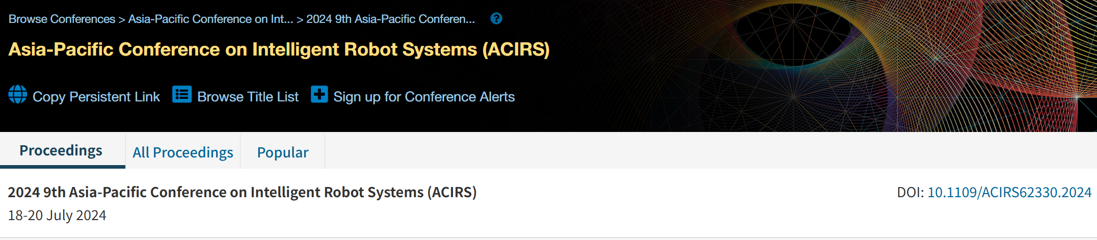 2026年第十一届亚太智能机器人系统国际会议
