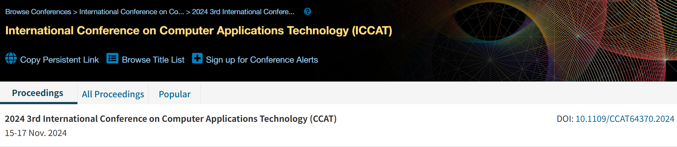 2026年第五届计算机应用技术国际会议