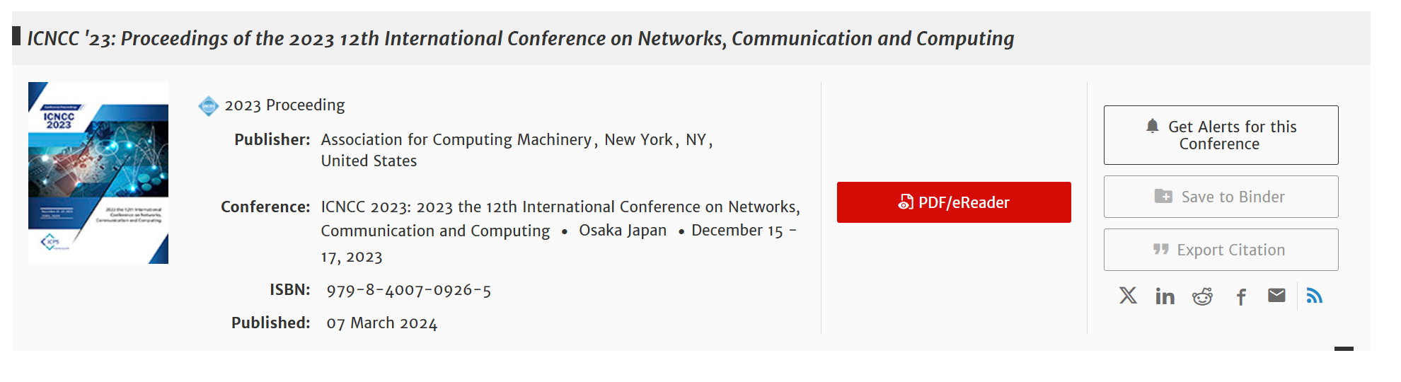 2026年第15届网络、通信与计算国际会议