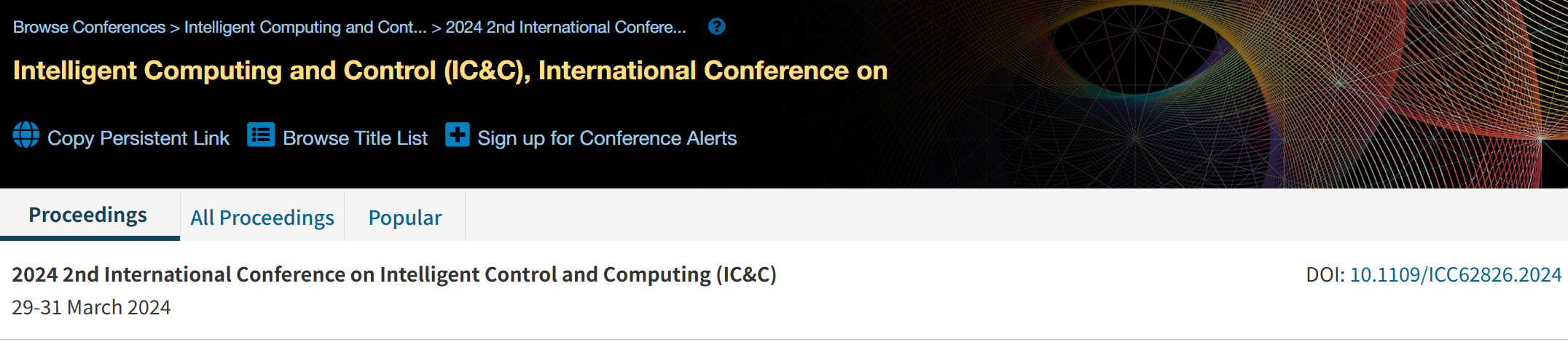 2026年第四届智能控制与计算国际会议