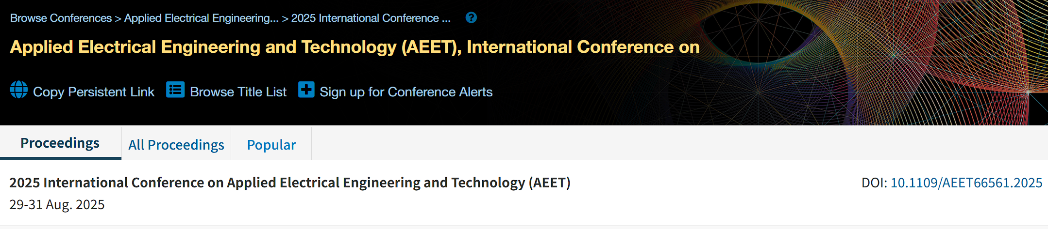 2026年第二届应用电气工程与技术国际会议