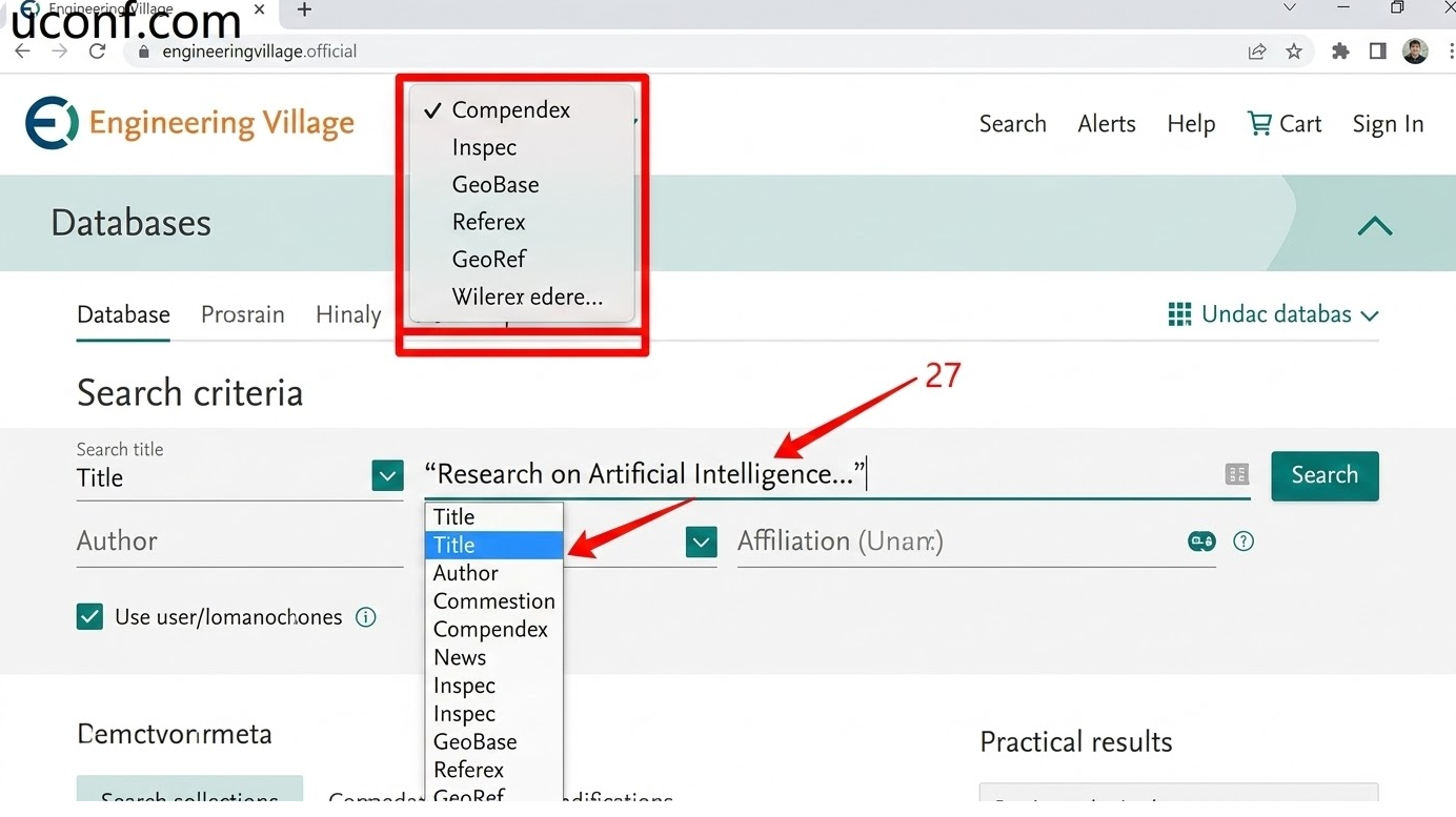精准检索秘诀：锁定 Compendex 核心库，善用双引号避免模糊匹配。