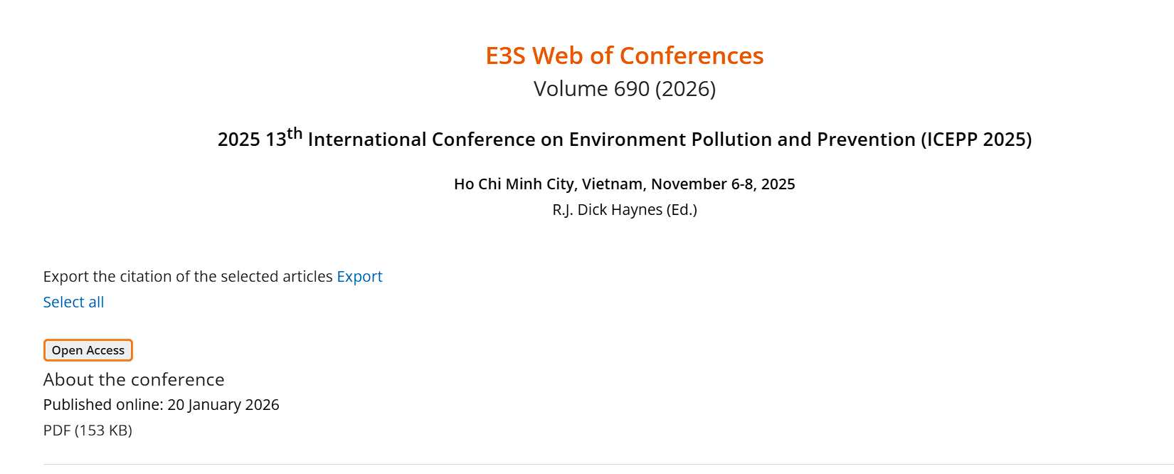 2026年第14届环境污染与防治国际会议