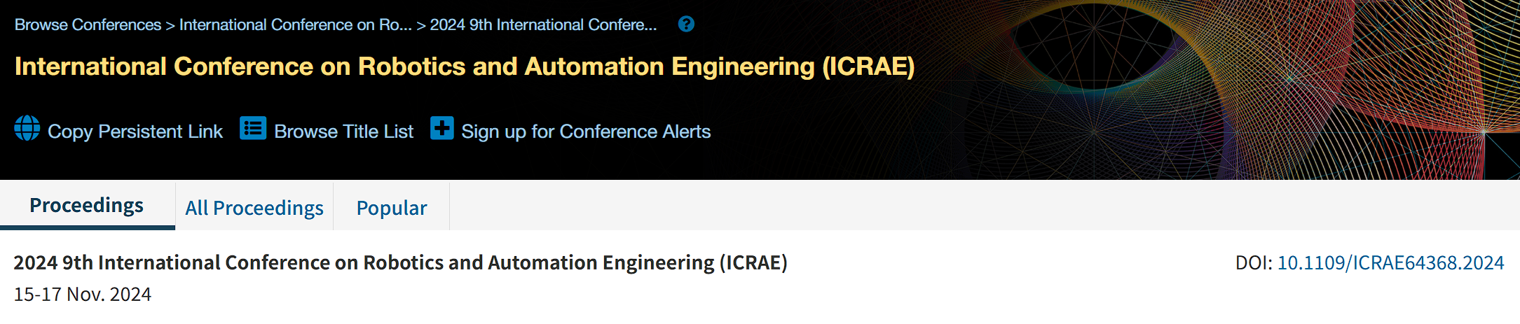 2026年第十一届机器人与自动化工程国际会议