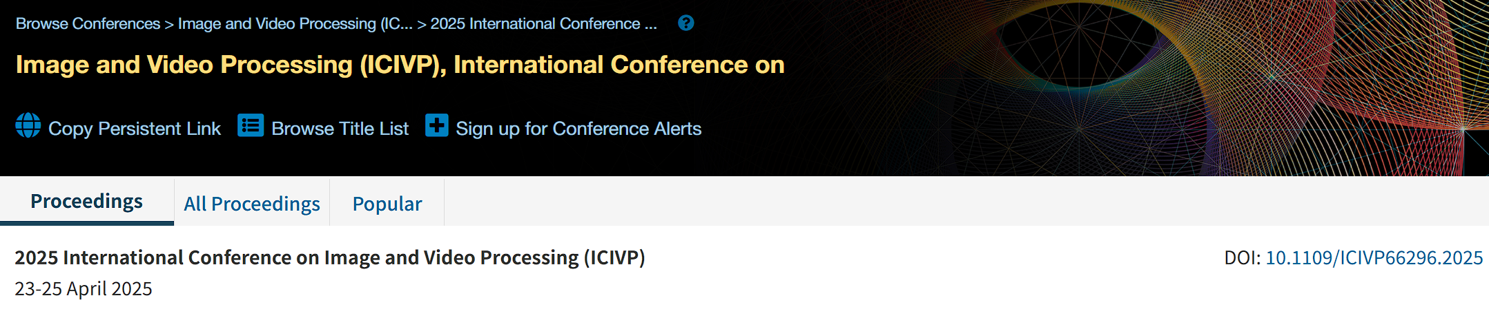2026年第二届图像与视频处理国际会议