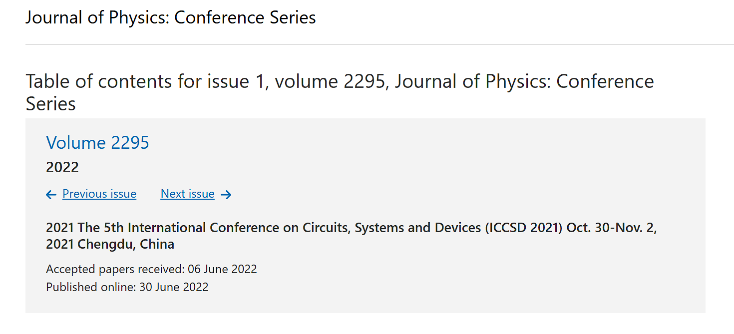 2026年第六届电路、系统与器件国际会议