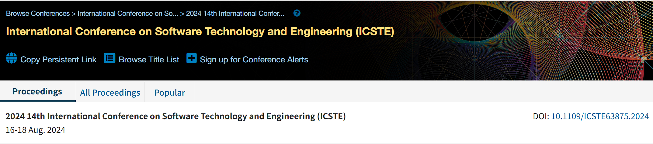 2026年第十六届软件技术与工程国际会议