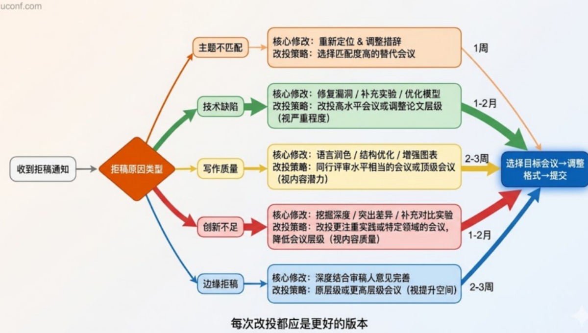 会议论文被拒稿后能不能原封不动改投下一个会议？风险分析与正确操作