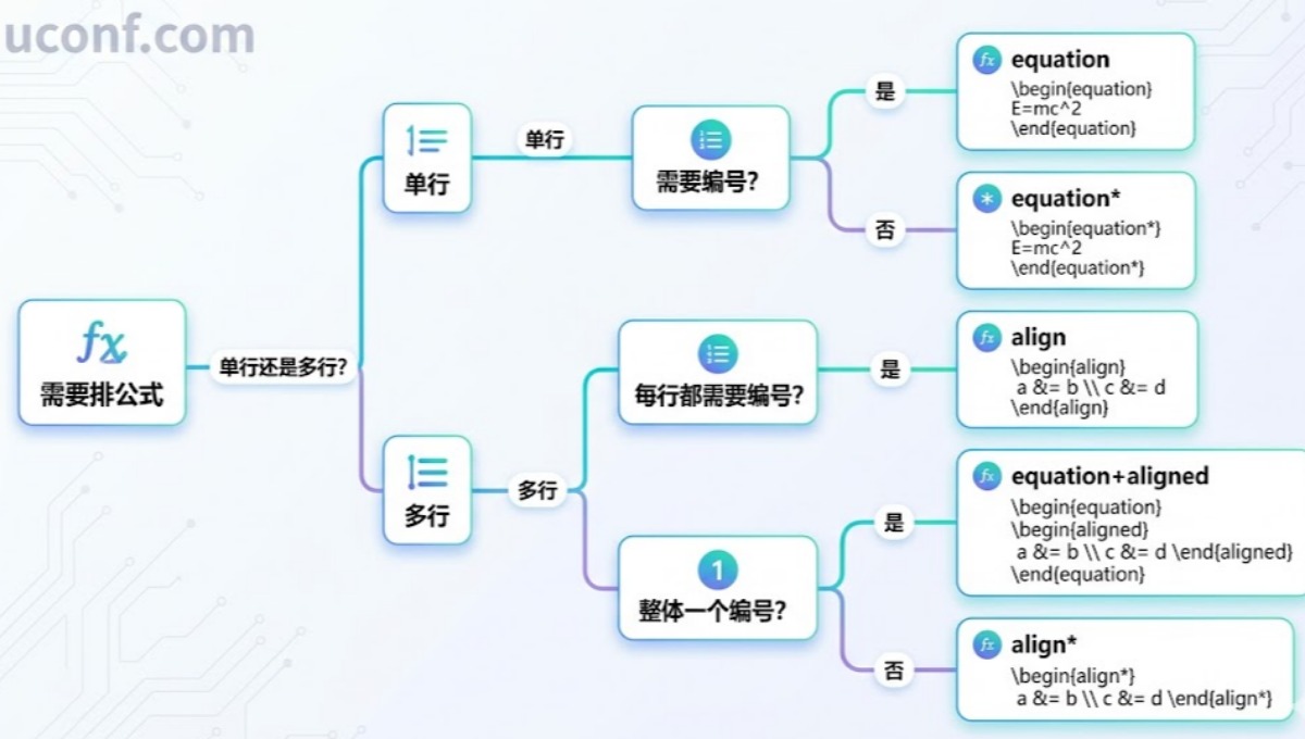 论文数学公式排版规范：LaTeX公式编号、对齐与跨页处理技巧