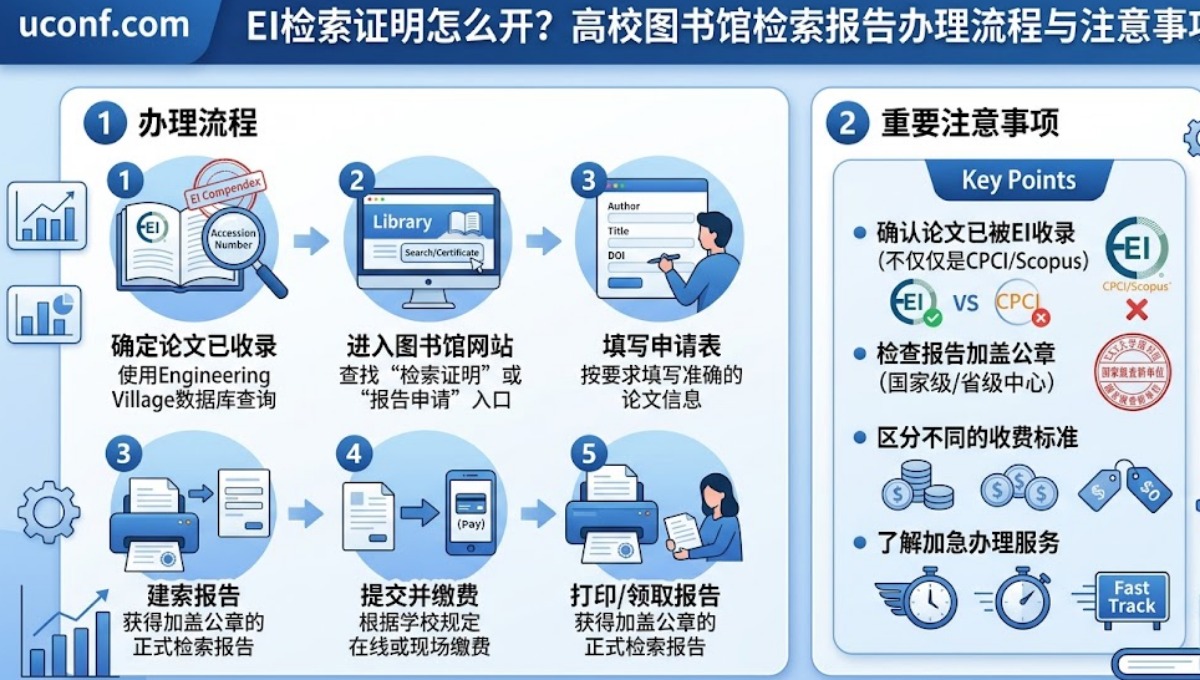 EI检索证明怎么开？高校图书馆检索报告办理全流程与避坑指南