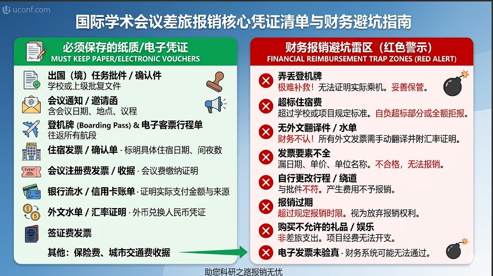 高校因公出国差旅报销凭证Checklist