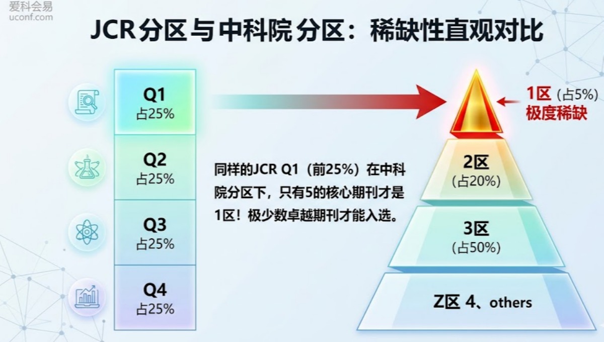 SCI分区是什么意思？JCR分区与中科院分区的区别及对评职称的影响