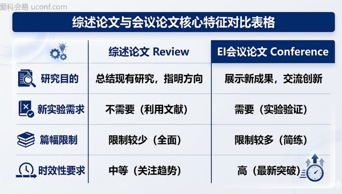 综述论文与EI会议论文的区别：学术会议更看重哪些创新点？